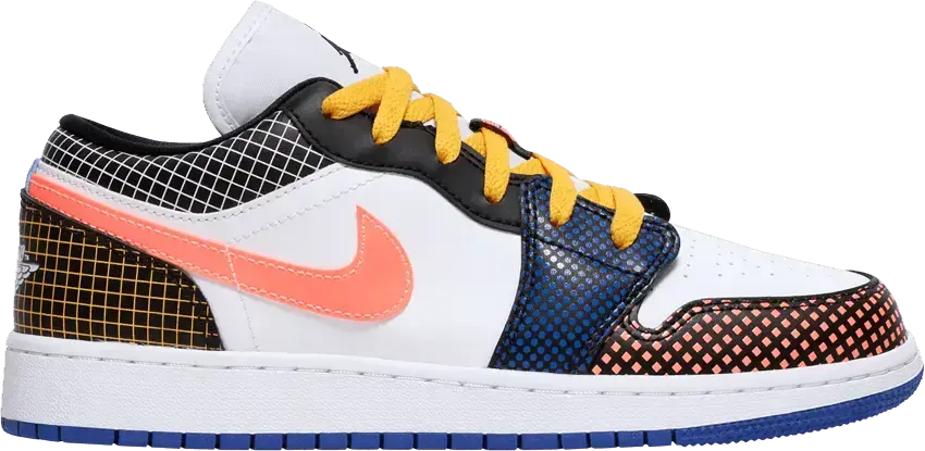  Jordan 1 Low MMD Multi-Color Grid (GS)