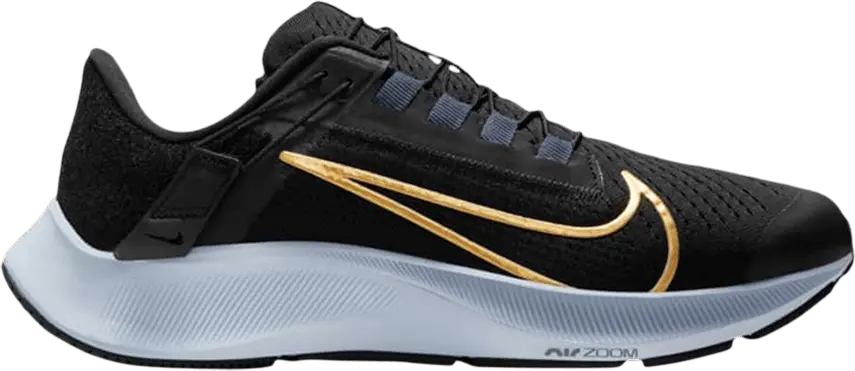 Nike Wmns Air Zoom Pegasus 38 FlyEase Wide &#039;Black Metallic Gold Coin&#039;