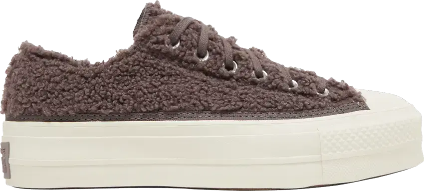  Converse Wmns Chuck Taylor All Star Platform Low &#039;Cozy Sherpa - Violet Ore&#039;