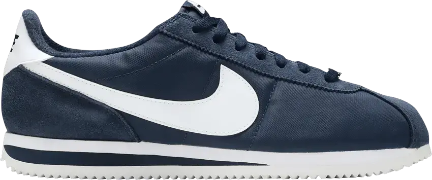  Nike Cortez Basic Nylon Obsidian White-Metallic Silver