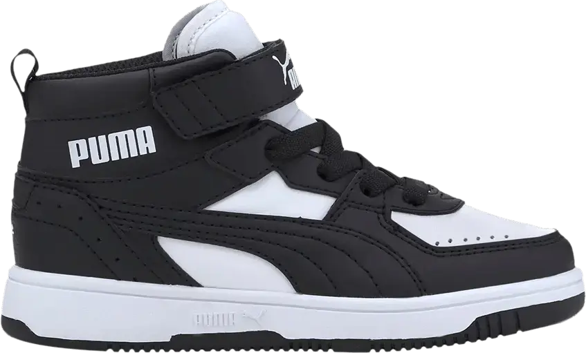  Puma Rebound Joy Little Kid &#039;Black White&#039;