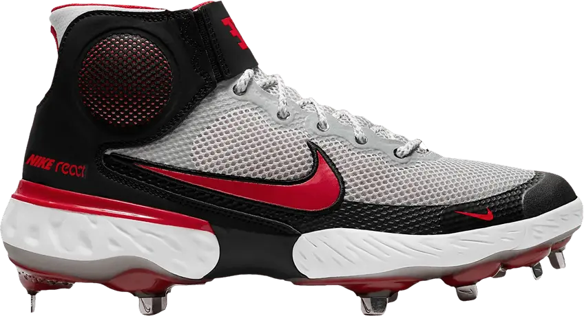  Nike Alpha Huarache Elite 3 Mid &#039;Light Smoke Grey University Red&#039;