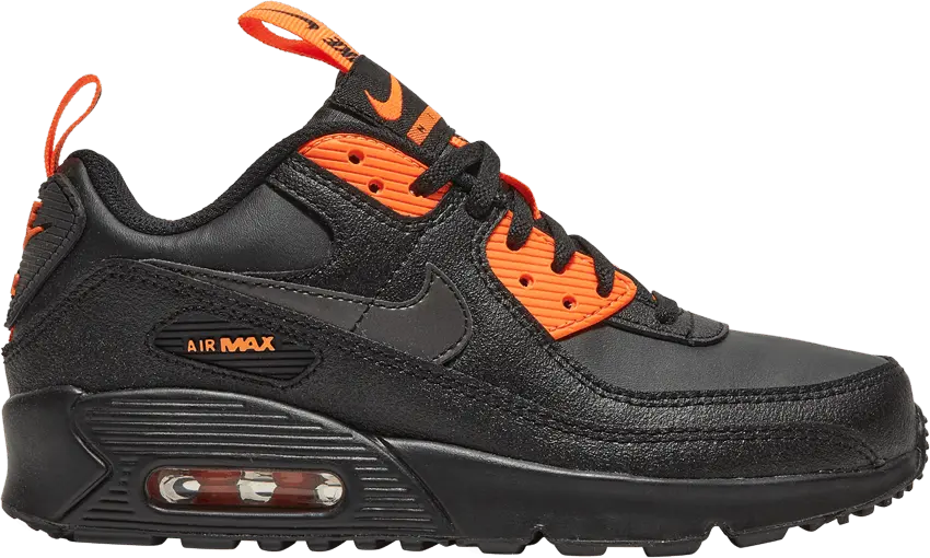  Nike Air Max 90 SE GS &#039;Black Total Orange&#039;