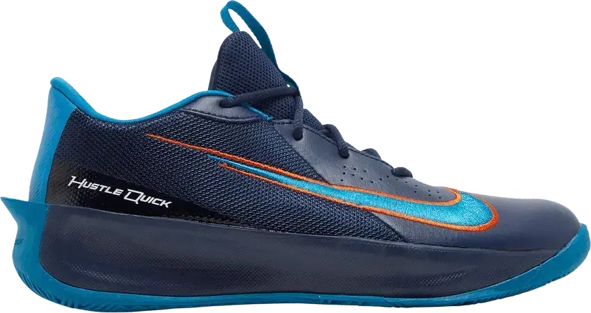 Nike Team Hustle Quick 3 GS &#039;Midnight Navy Orange&#039;