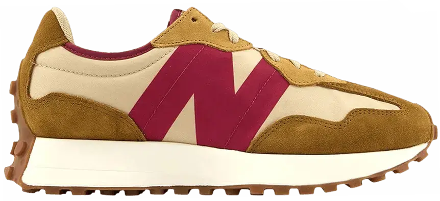  New Balance 327 Tan Burgundy