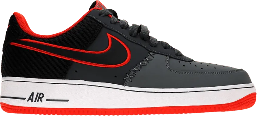  Nike Air Force 1 Low Dark Grey Cool Grey Red