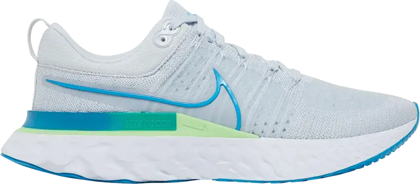  Nike React Infinity Run Flyknit 2 &#039;Pure Platinum Emerald Laser Blue&#039;