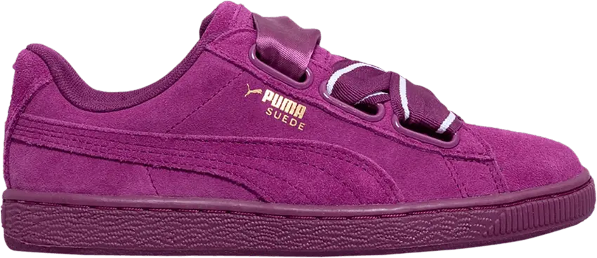  Puma Wmns Suede Heart Satin 2 &#039;Dark Purple&#039;