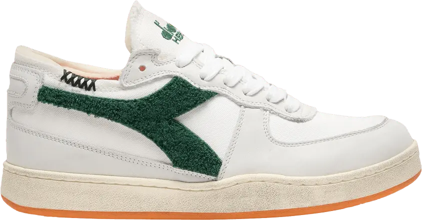  Diadora Mi Basket Row Cut Terry &#039;White Eden&#039;