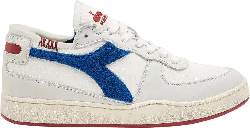  Diadora Mi Basket Row Cut Terry &#039;White Snorkel Blue&#039;