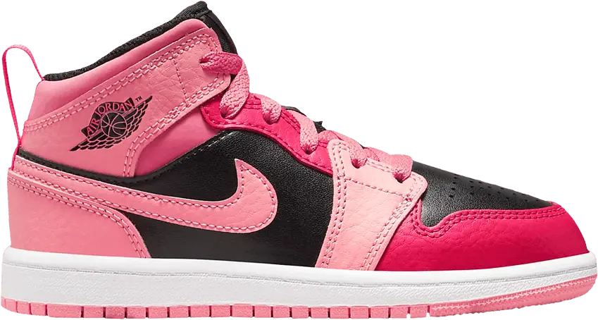  Jordan 1 Mid Coral Chalk (PS)