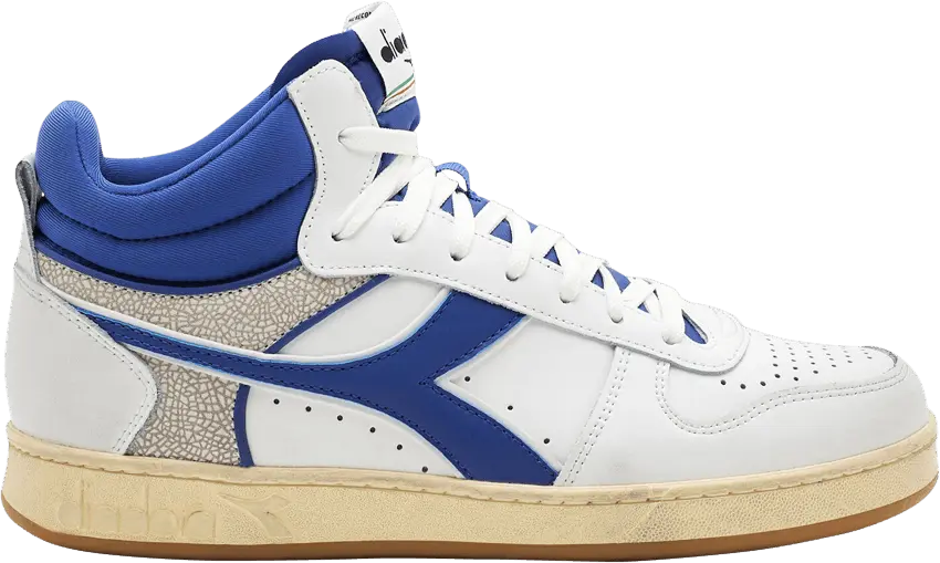  Diadora Magic Basket Demi Cut Icona &#039;White Blue Cobalt&#039;