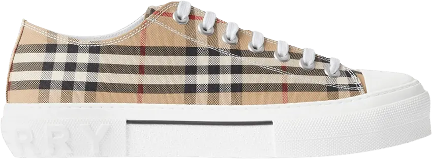  Burberry Check Cotton Sneakers &#039;Archive Beige&#039;
