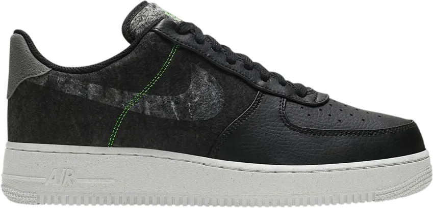  Nike Air Force 1 Low &#039;07 LV8 Black Electric Green