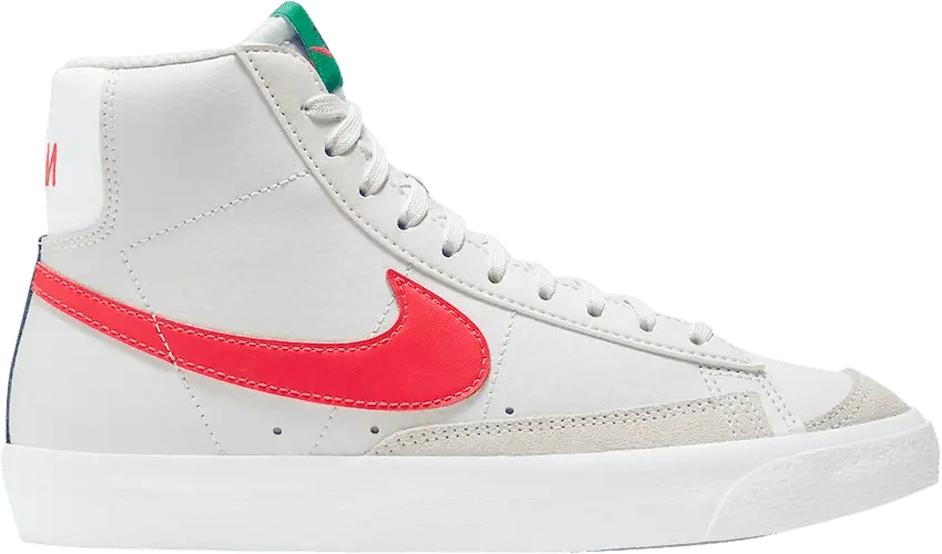  Nike Blazer Mid 77 Platinum Tint Bright Crimson (GS)