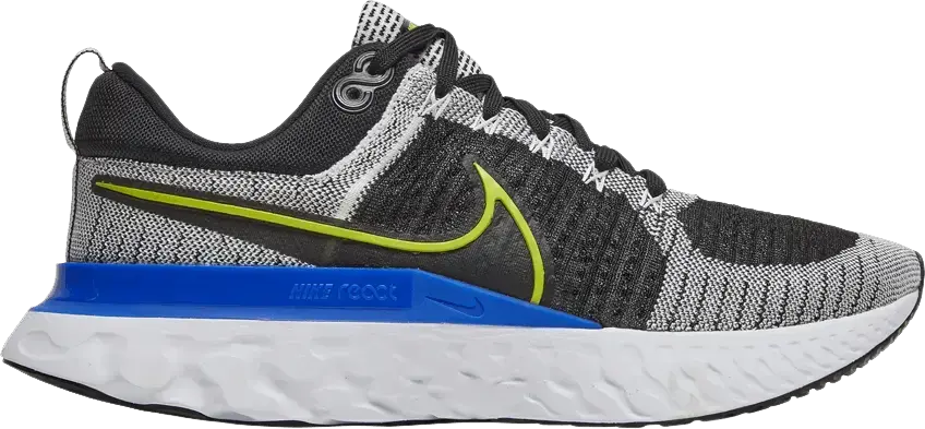  Nike React Infinity Run Flyknit 2 Black White Racer Blue Cyber