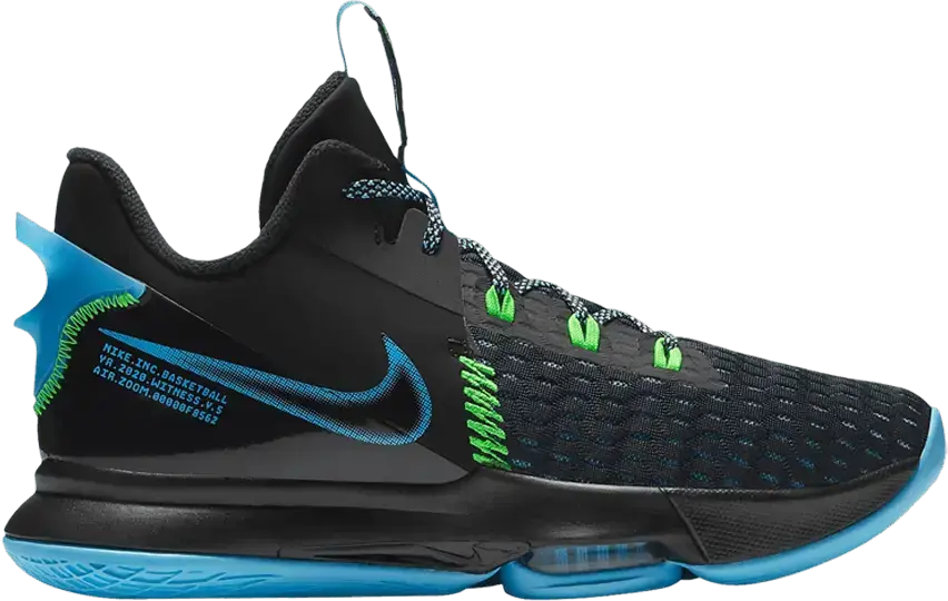 Nike LeBron Witness 5 &#039;Black Light Blue Fury&#039;