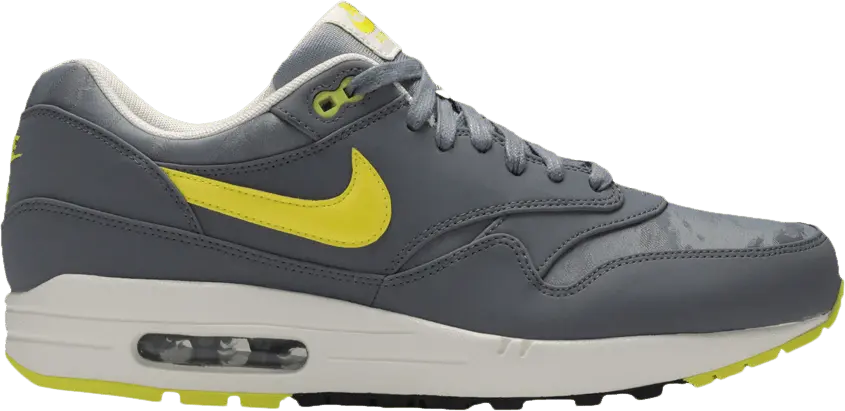  Nike Air Max 1 Cool Grey Sonic Yellow