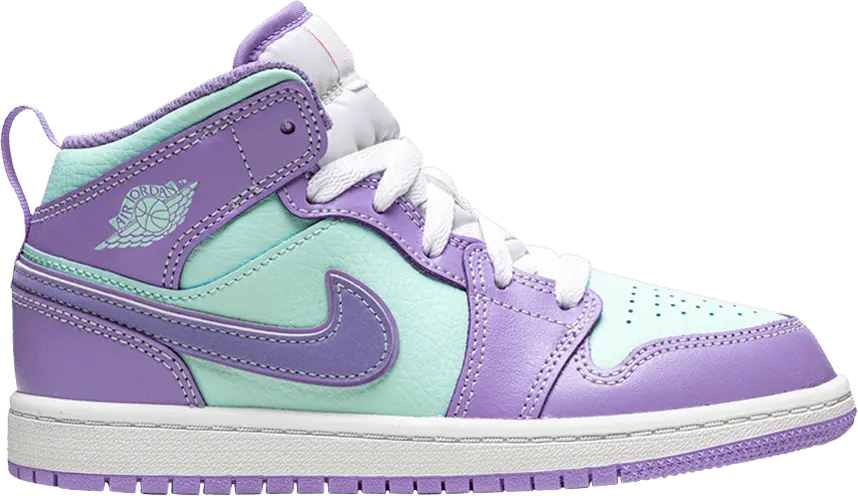  Jordan 1 Mid Purple Aqua (PS)