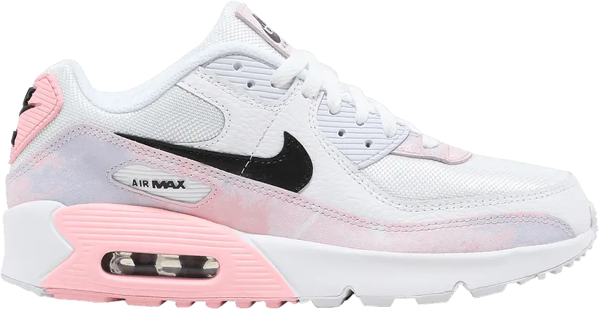  Nike Air Max 90 White Pink Tie-Dye (GS)