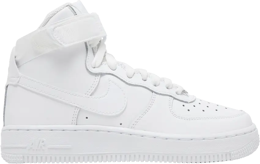  Nike Air Force 1 High LE Triple White (GS)