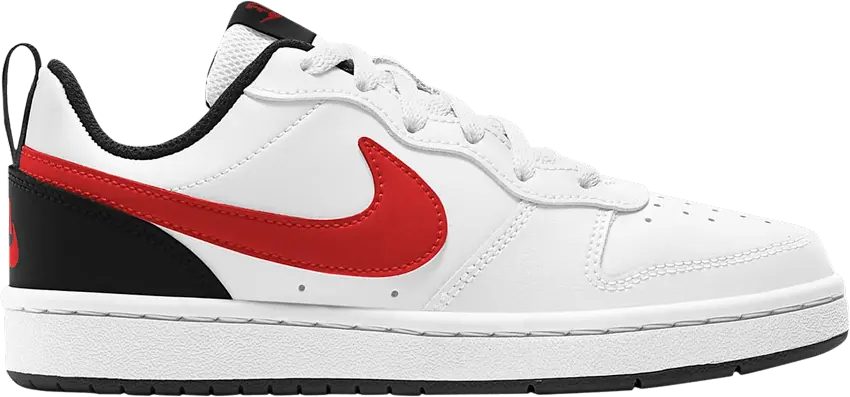  Nike Court Borough Low 2 GS &#039;White University Red&#039;