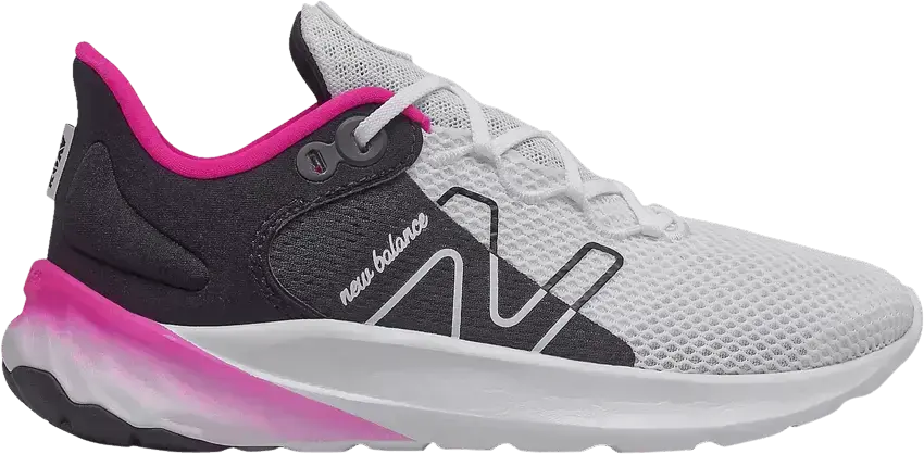  New Balance Fresh Foam Roav Little Kid &#039;White Black Pink Glow&#039;