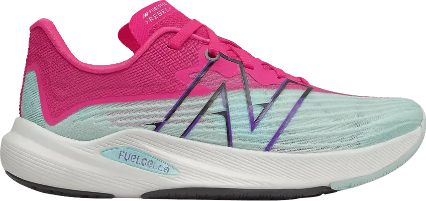  New Balance Wmns FuelCell Rebel v2 Wide &#039;Pale Blue Pink Glow&#039;