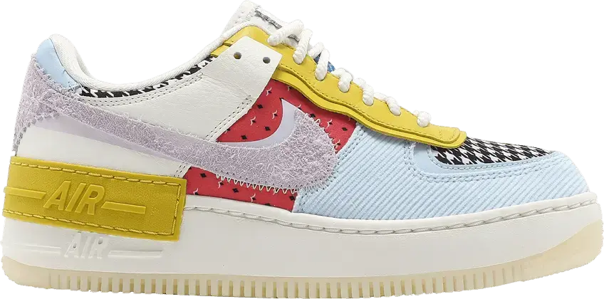  Nike Air Force 1 Low Shadow Multi Print Houndstooth (Women&#039;s)