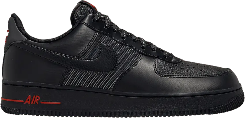  Nike Air Force 1 Low Black Ballistic Mesh