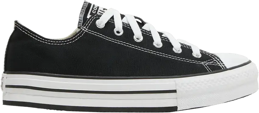  Converse Chuck Taylor All Star EVA Platform Low GS &#039;Black&#039;