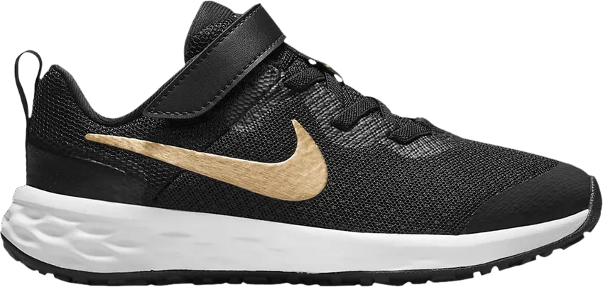  Nike Revolution 6 PS &#039;Black Metallic Gold&#039;