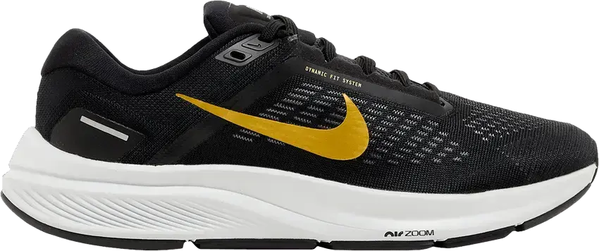  Nike Wmns Air Zoom Structure 24 &#039;Black Metallic Gold Coin&#039;