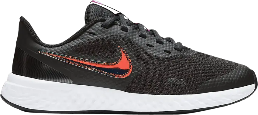  Nike Revolution 5 Power GS &#039;Black Iridescent Swoosh&#039;