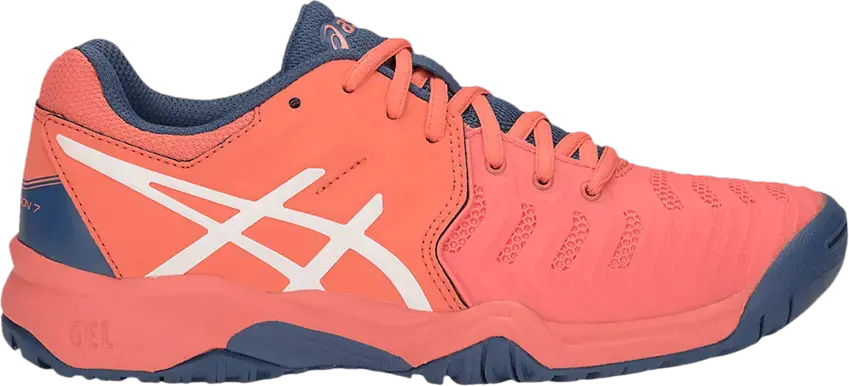  Asics Gel Resolution 7 GS &#039;Papaya Blue&#039;