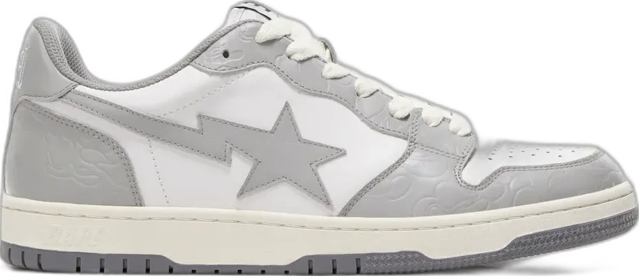  Bape A Bathing Ape Court Sta Light Grey Cream