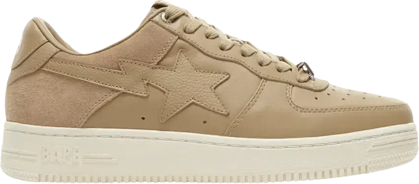  Bapesta Low &#039;Suede Heel - Beige&#039;