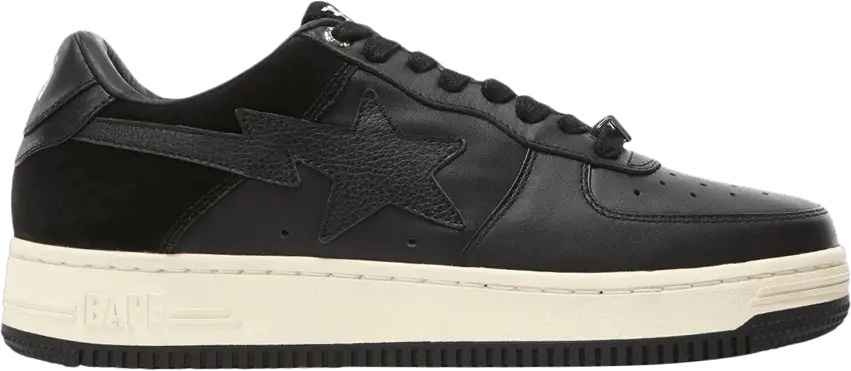  Bapesta Low &#039;Suede Heel - Black&#039;