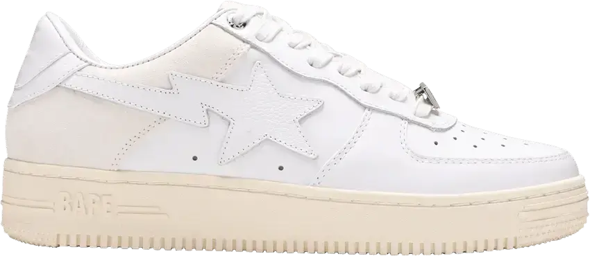  Bapesta Low &#039;Suede Heel - White&#039;