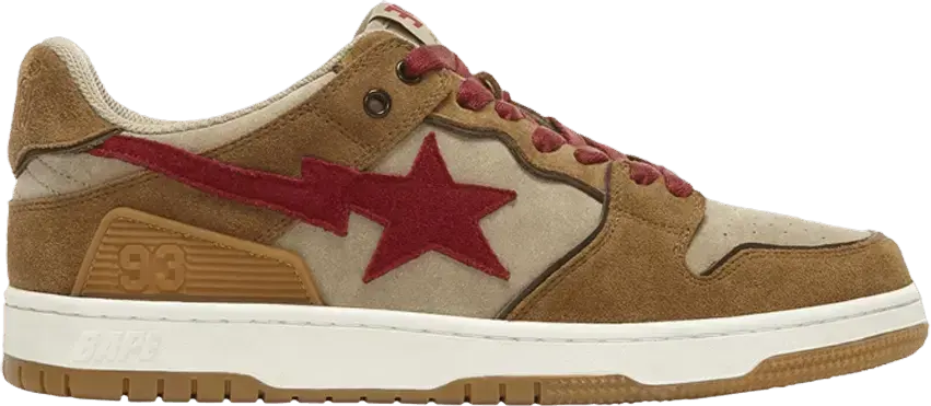  Bape Sk8 Sta Low &#039;Wheat Red&#039;