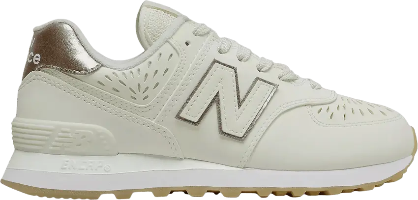  New Balance 574 Sea Salt Gold (Wide) (Women&#039;s)