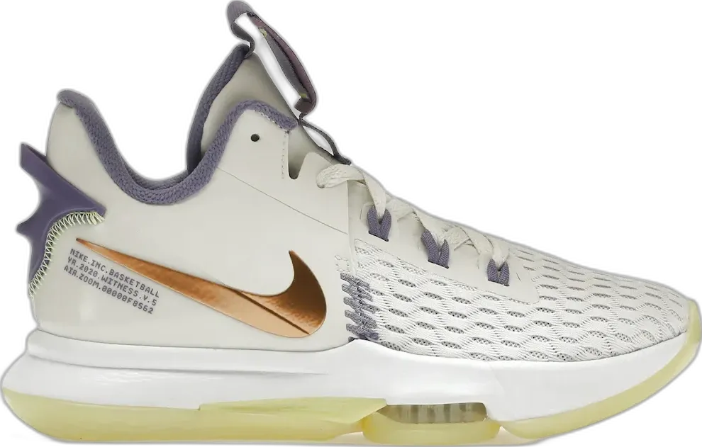 Nike LeBron Witness 5 Summit White Metallic Bronze