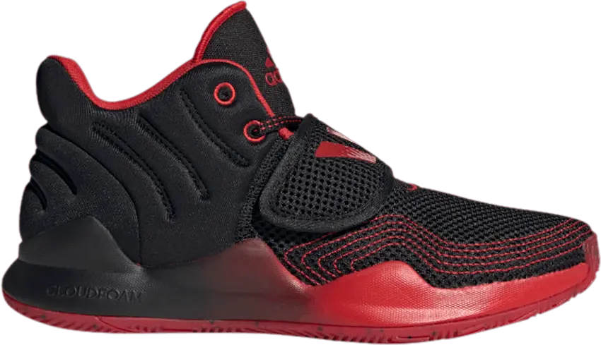  Adidas Deep Threat Primeblue J &#039;Black Vivid Red&#039;