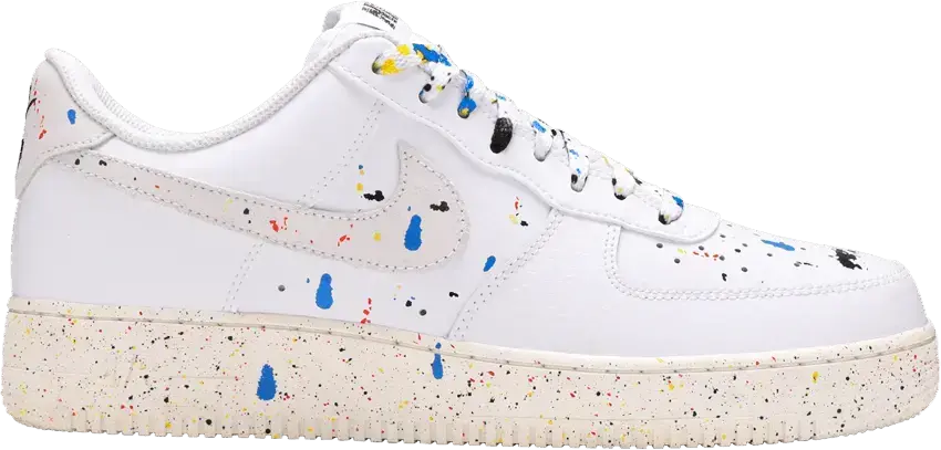  Nike Air Force 1 Low &#039;07 LV8 Paint Splatter White