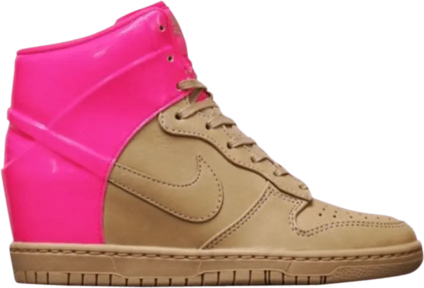  Nike Dunk Sky High VT Vachetta Tan Pink Flash (Women&#039;s)