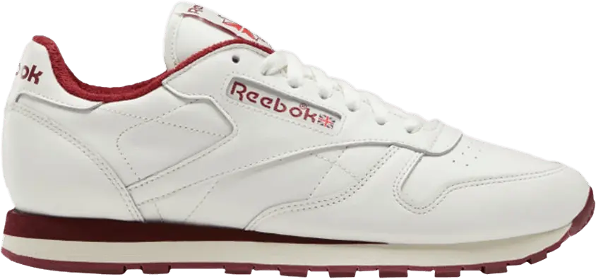  Reebok Classic Leather Chalk Classic Burgundy