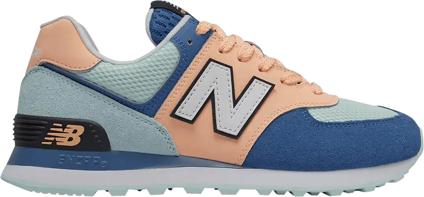  New Balance Wmns 574 2E Wide &#039;Light Mango Blue&#039;