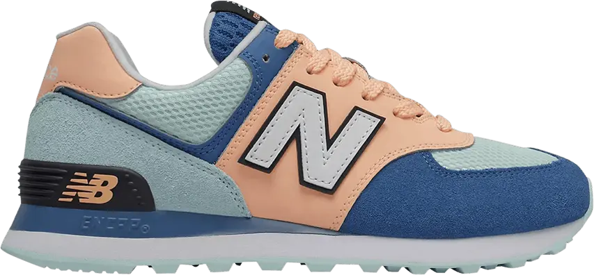  New Balance Wmns 574 Wide &#039;Light Mango Blue&#039;