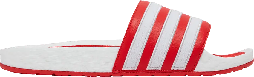  Adidas Adilette Boost Slide &#039;White Red&#039;
