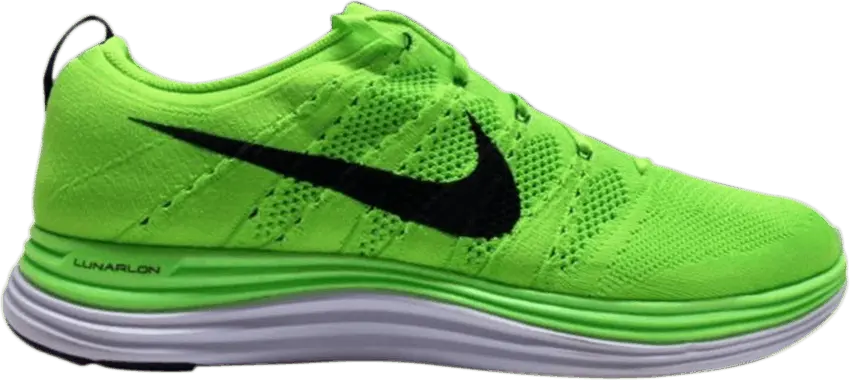  Nike Flyknit Lunar1+ Electric Green/Dark Obsidian-Blue Tint